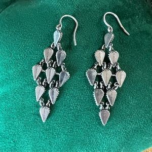 Robert Lee Morris for Elizabeth & James silver Leaf Earrings